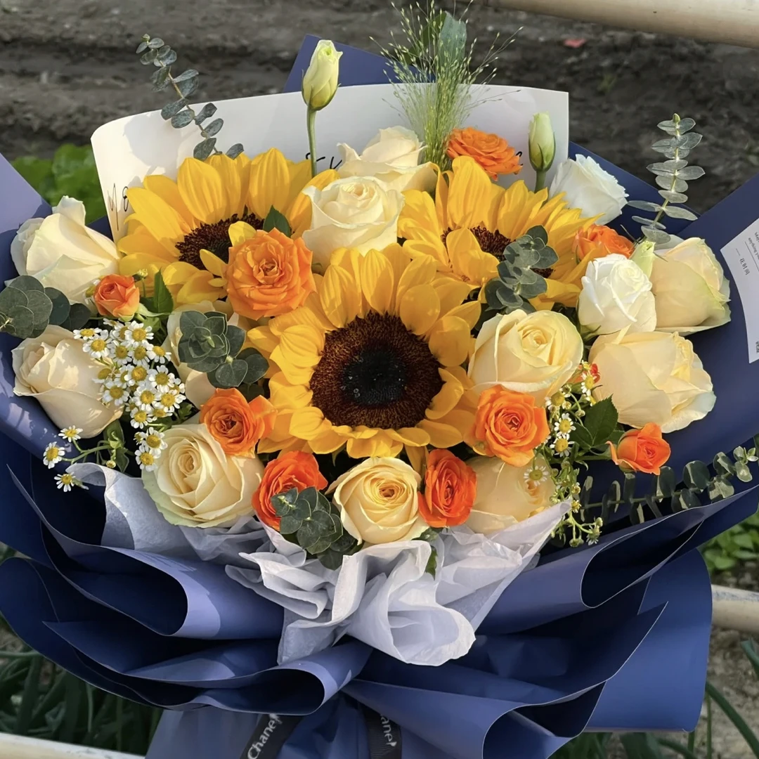 【喜运来鲜花】新鲜向日葵花束爸爸生日花束沈阳同城速递