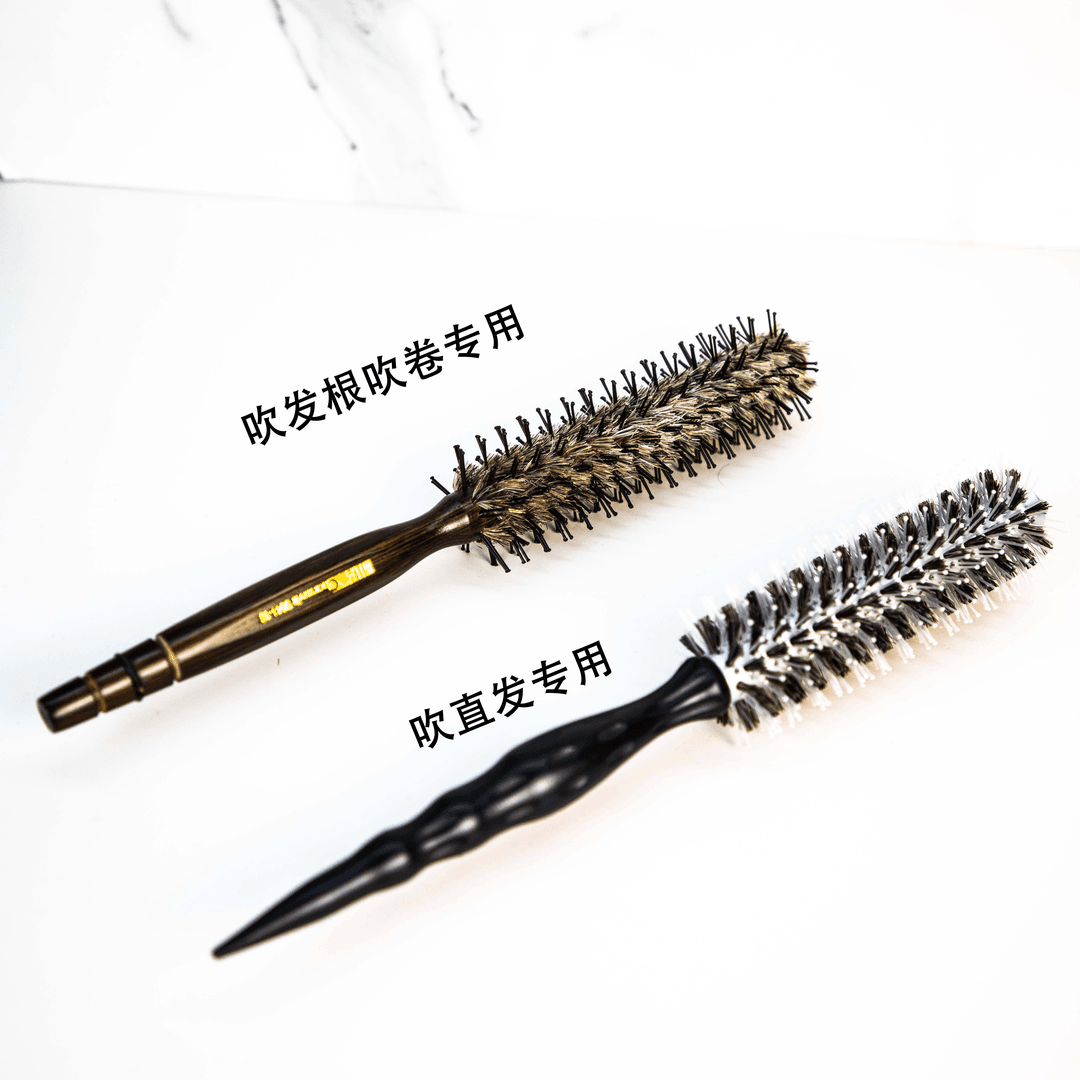 宫毅严选 吹发根吹卷专用卷发梳猪鬃毛内扣蓬松梳