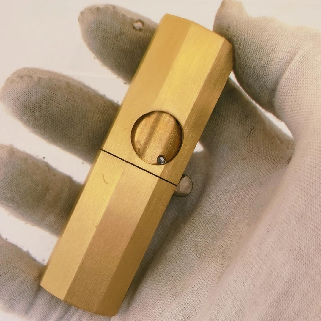 纯手工黄铜一键弹射煤油打火机