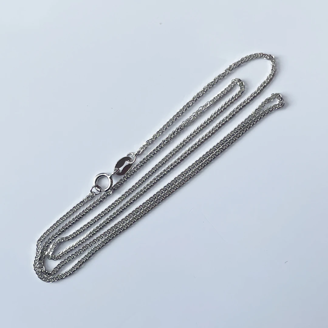 链子925银 【佛公专用链子】（镀白金）项链女素链BH203