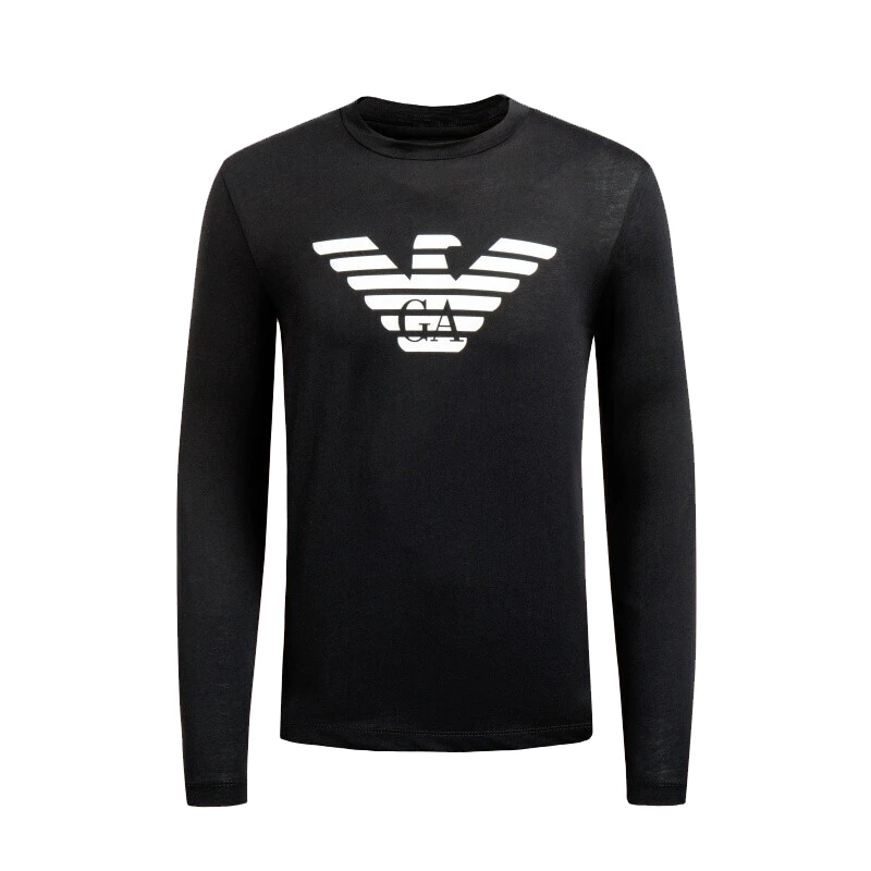 Emporio Armani/安普里奥·阿玛尼奢侈品男士T恤鹰标长袖 8N1TN8
