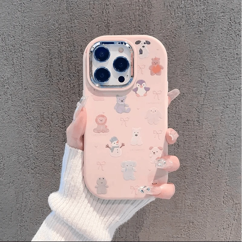 动物适用苹果iphone小米15/14/13promax防摔vivo华为oppo手机壳女