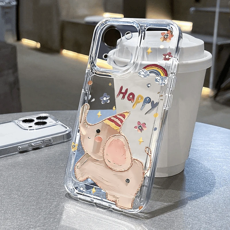 大象适用苹果iphone小米15/14/13promax防摔vivo华为oppo手机壳女