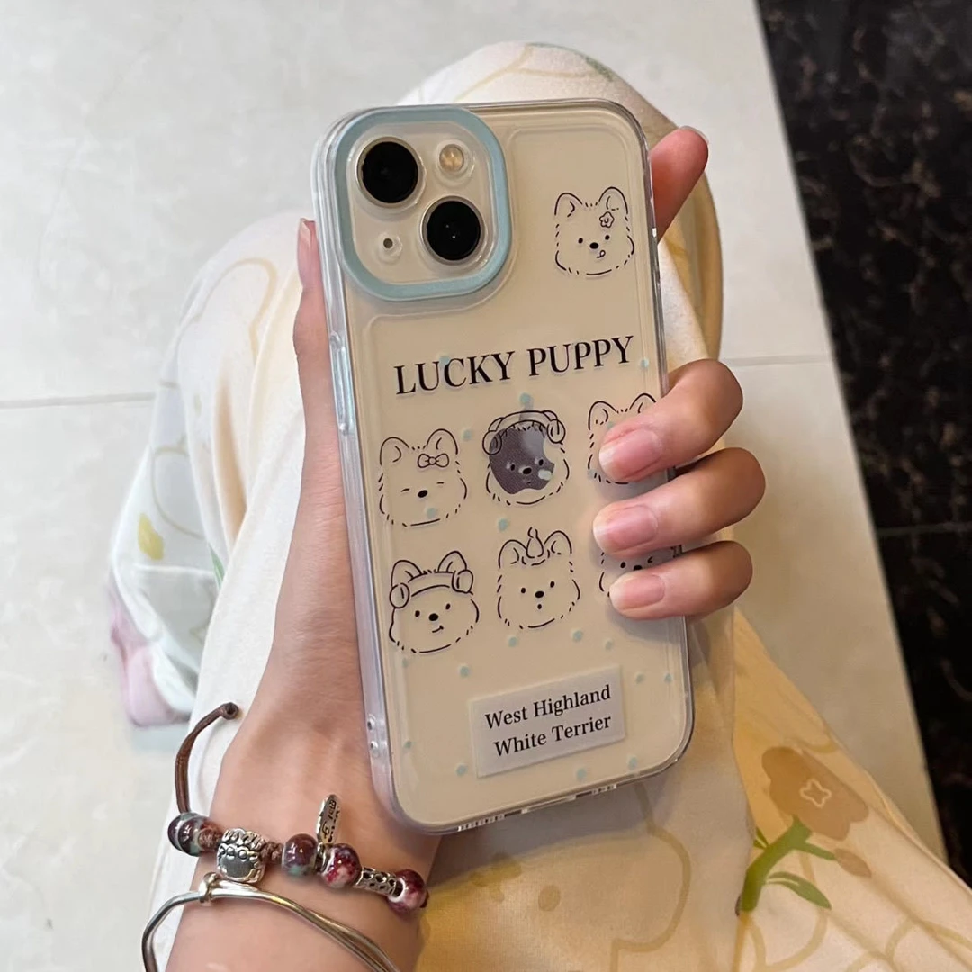 小狗适用苹果iphone小米15/14/13promax防摔vivo华为oppo手机壳女