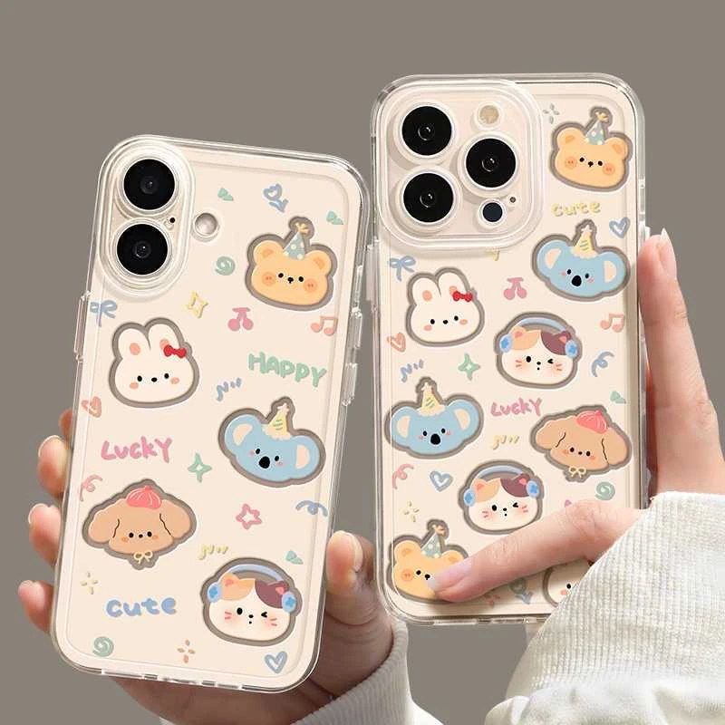 动物集适用苹果iphone小米15/14/13pro防摔vivo华为oppo手机壳女