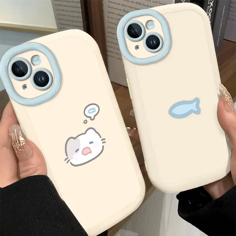 小猫适用苹果iphone小米15/14/13promax防摔vivo华为oppo手机壳女