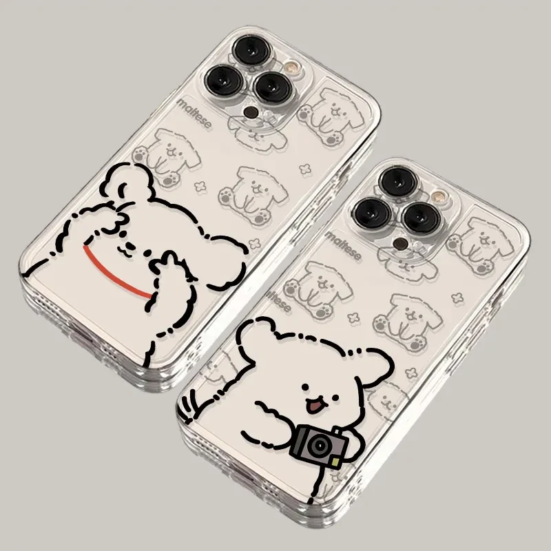 小狗适用苹果iphone小米15/14/13promax防摔vivo华为oppo手机壳女