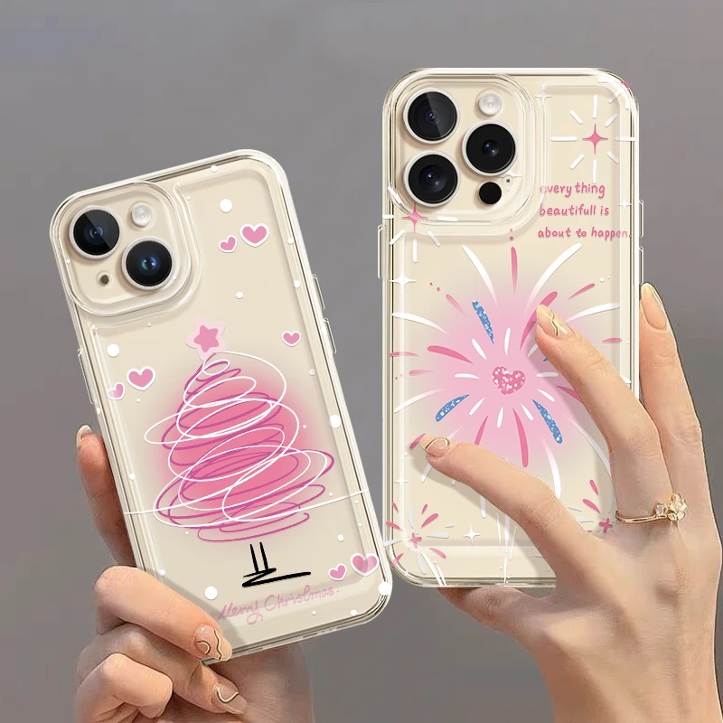 爱心烟花圣诞树 iphone15/14/13/苹果手机壳华为vivo小米oppo红米
