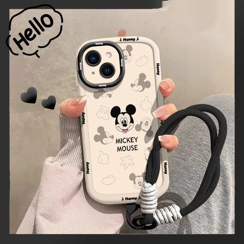 米奇适用苹果iphone小米15/14/13promax防摔vivo华为oppo手机壳女