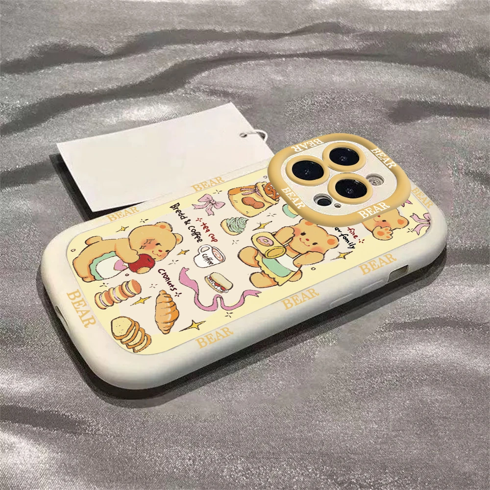 可爱黄油小熊适用iphone15/14/13苹果手机壳女华为vivo小米oppo女