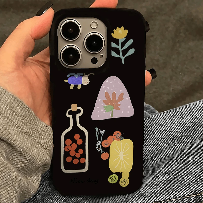 彩色小花适用苹果iPhone15/13/14/12/11promax/XR防摔手机壳女A