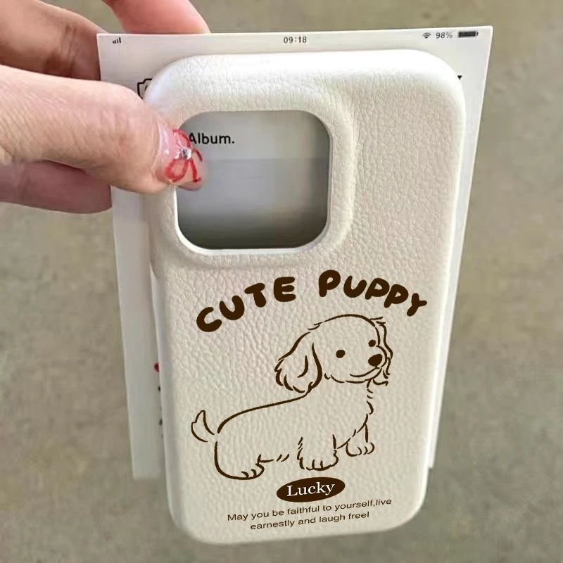 小狗适用苹果iphone小米15/14/13promax防摔vivo华为oppo手机壳女