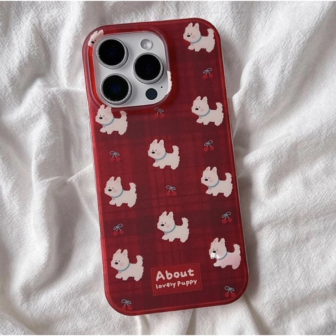 蝴蝶结小狗适用苹果iphone小米15/14/13x防摔vivo华为oppo手机壳