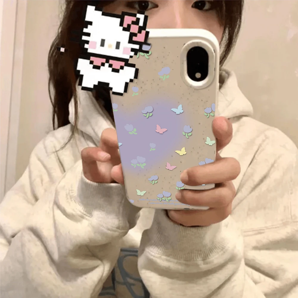 紫花适用苹果iphone小米15/14/13promax防摔vivo华为oppo手机壳女