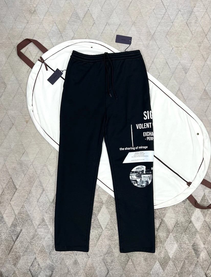 全新未使用 Prada/普拉达 126810 三角标阔腿卫裤