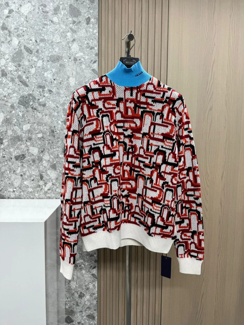 全新未使用 Prada/普拉达 130924 prada半高领毛衣羊毛衫