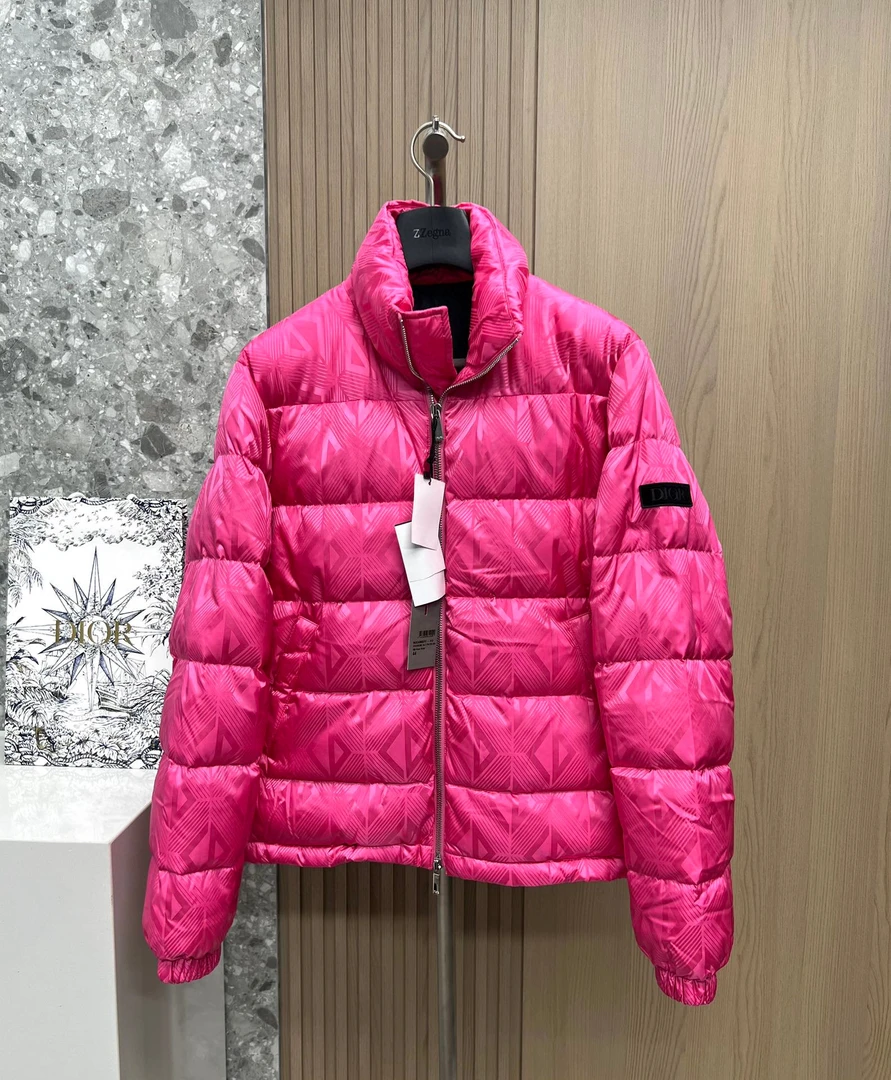 全新未使用 DIOR/迪奥 131225 迪奥老花羽绒服袖臂徽章logo