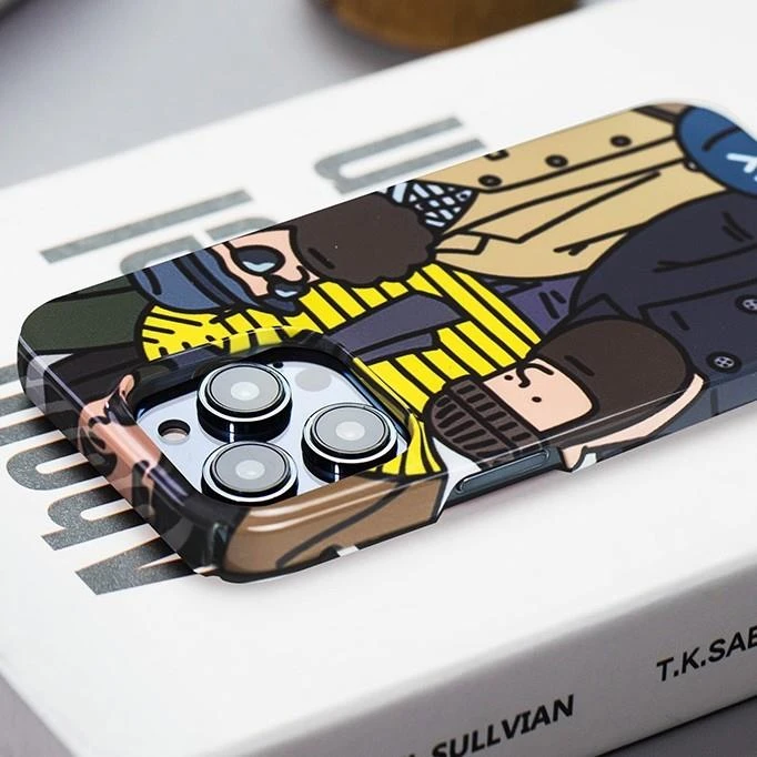 靓壳欧美风11潮牌插画苹果1513手机壳OPPO华为iphone14promax菲林