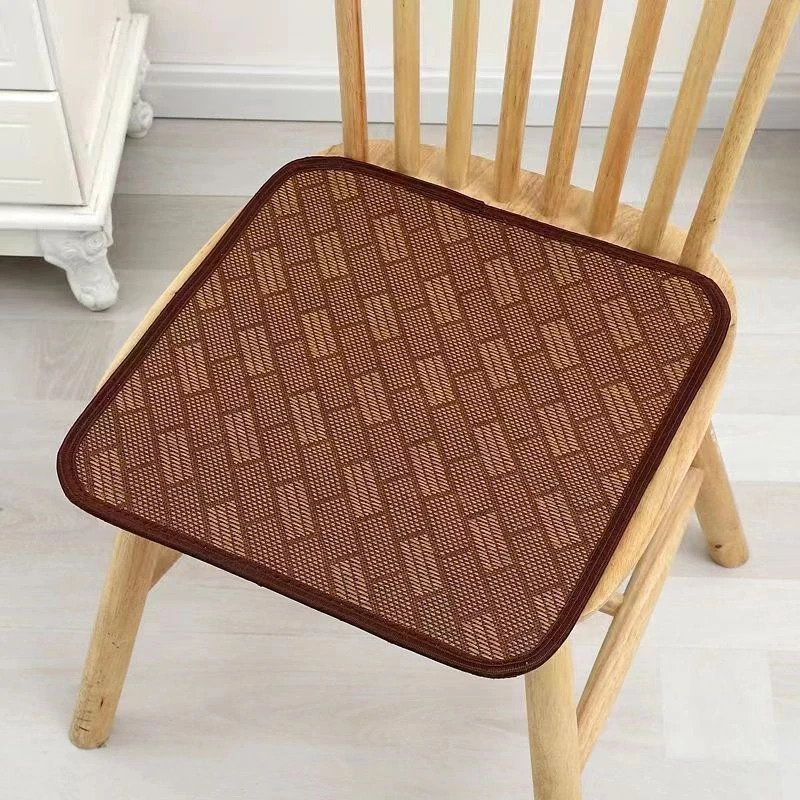 夏季藤席防滑坐垫办公室教室食堂沙发凉席椅垫饭店餐椅凉垫汽车垫