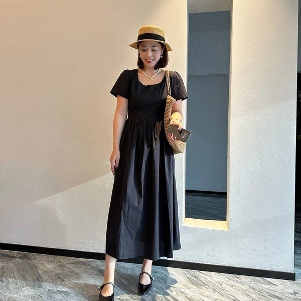 【良木专属】赫本风小黑裙法式长裙
