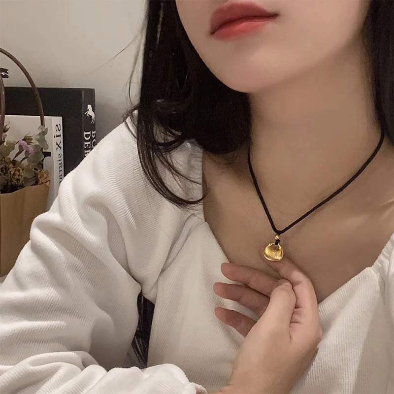 花迹 非金属布艺项链 祥云福袋女款新中式古法锁骨链小众颈链饰品