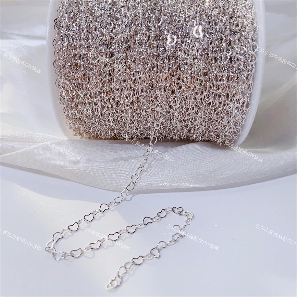 爱心O字链 百搭链条 塑链 手工串珠