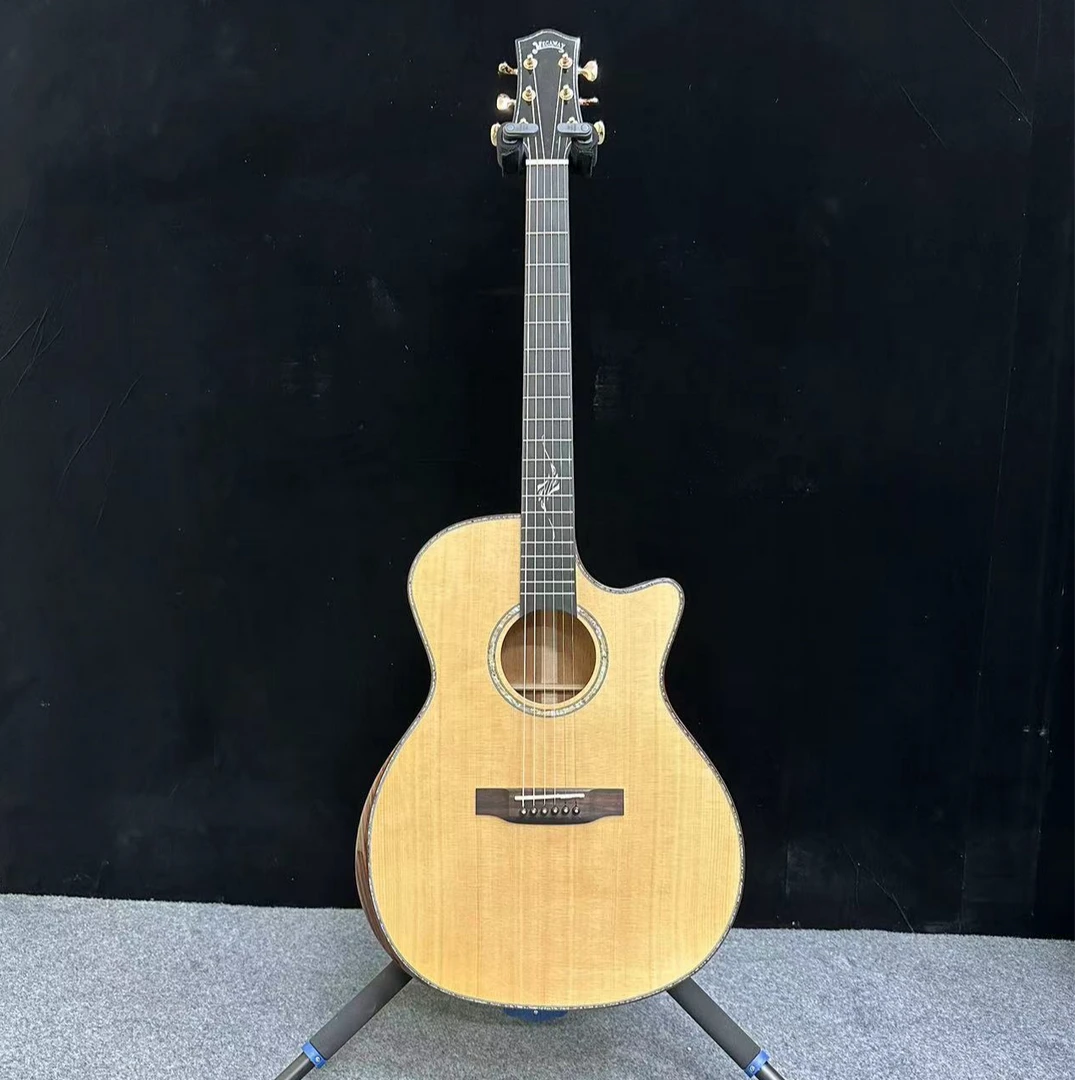 美格威天鹅系列云杉桃花芯全单吉他