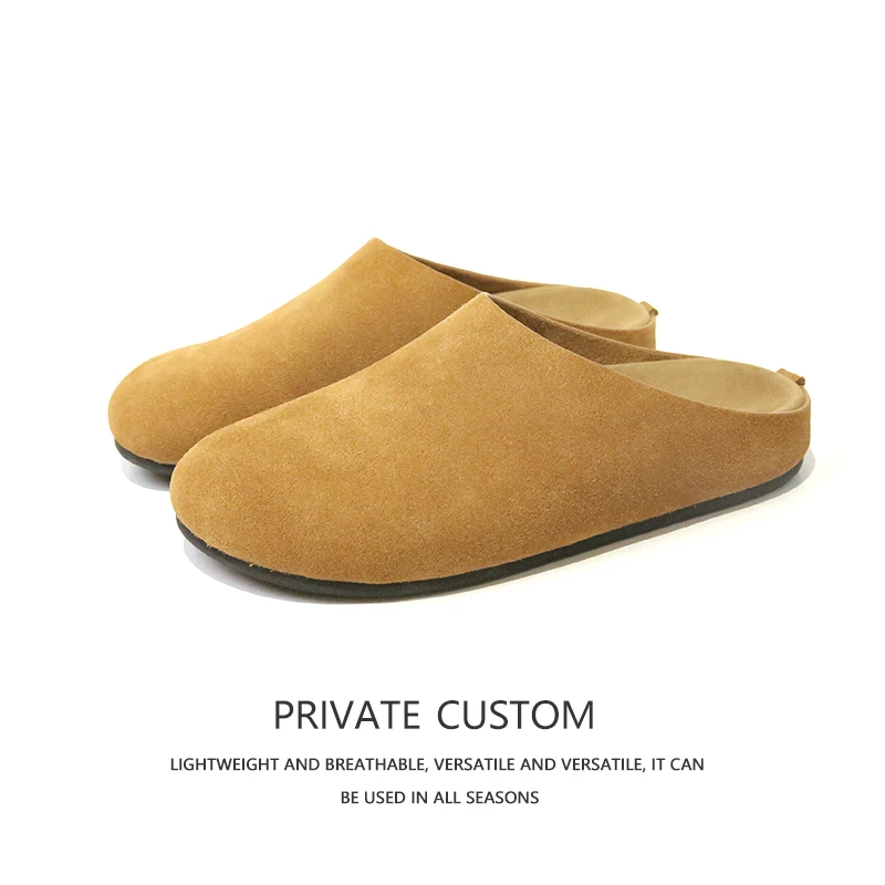 【TT专属】 高定2024新款鹿皮绒博肯半包牛反绒穆勒鞋懒人一脚蹬