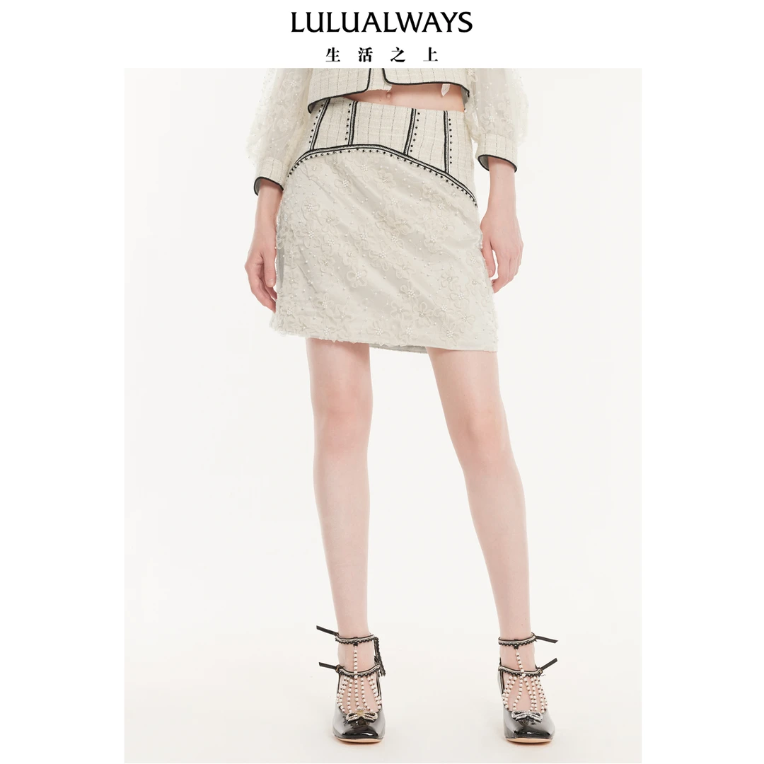 LULUALWAYS【商场同款】24秋季新款时尚优雅通勤百搭小香风半身裙