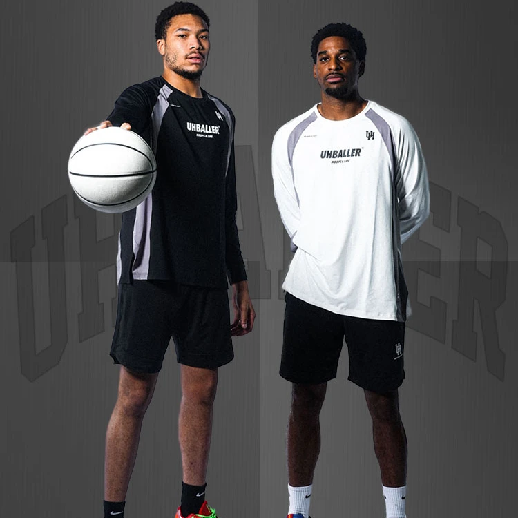 UH BALLER美式BTC高弹速干排汗篮球运动拼接投篮服长袖T美版宽松