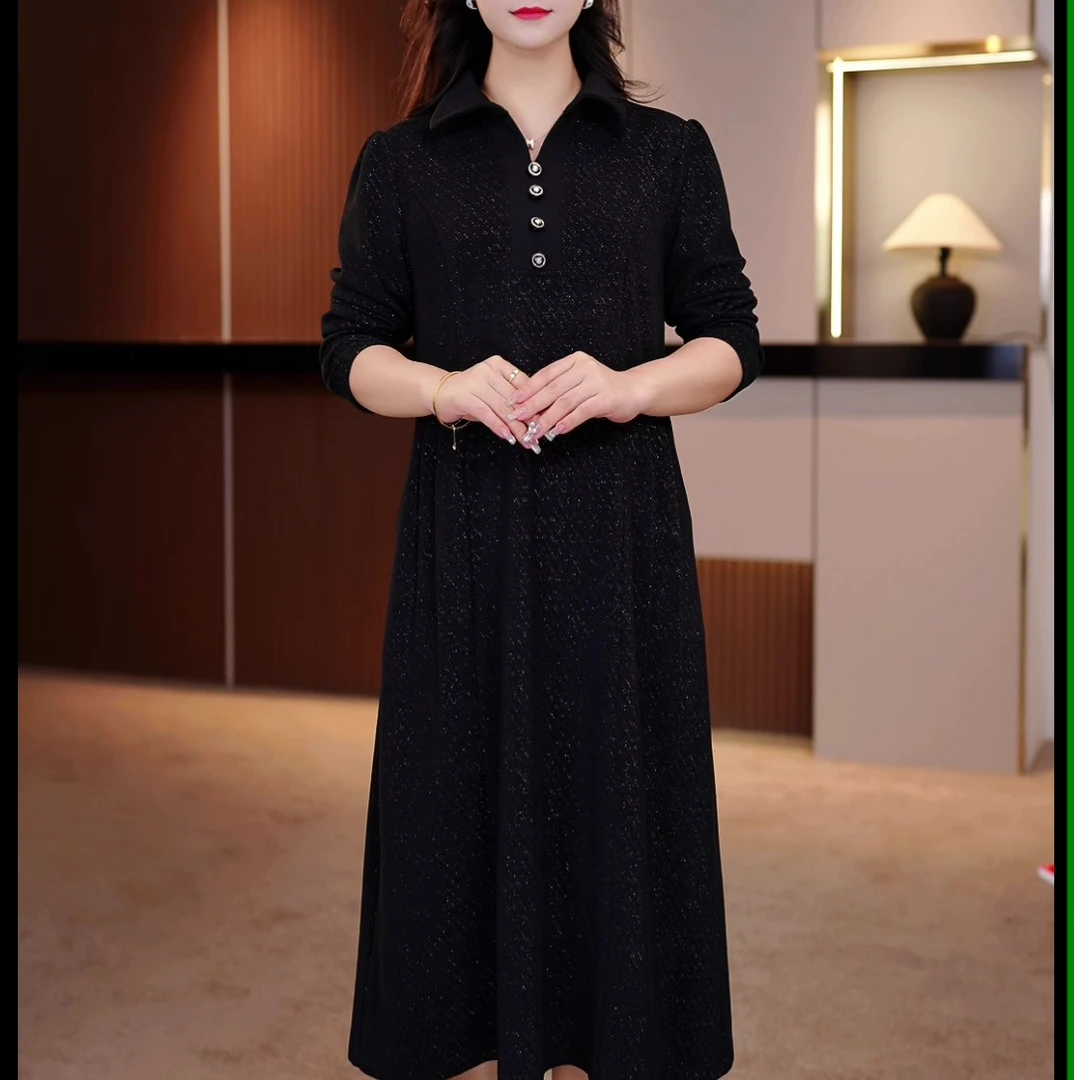 Y大码女装秋季减龄舒适连衣裙遮肉显瘦加肥加大显瘦SXE-24-735