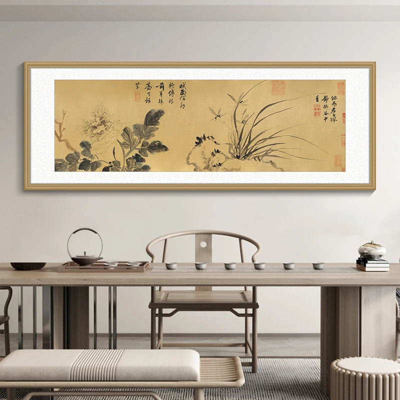 【四季花卉图挂画】王谷祥传世名画山水画中式客厅装饰画高清古画