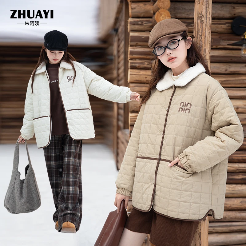 女大童棉衣新款秋冬装洋气夹棉外套学生党时尚保暖加厚棉袄