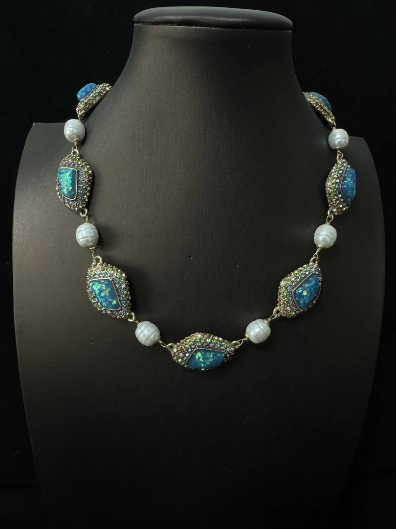 铜合金合成锆石项链 ZXL0395中古项链