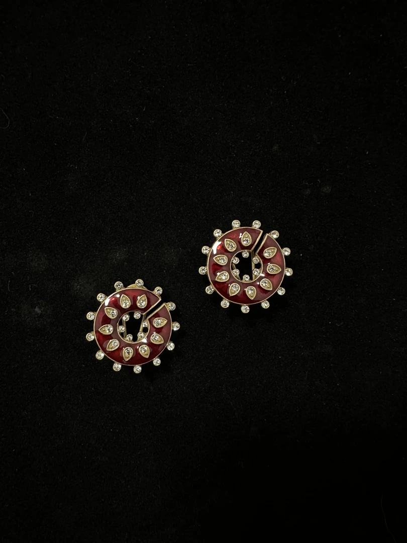 铜合金珐琅耳饰 ZE0047中古耳饰