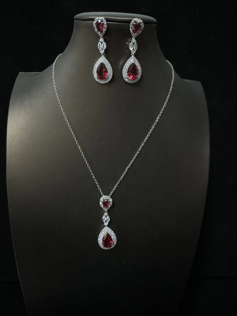 铜合金合成锆石项链 QXL0290高奢项链