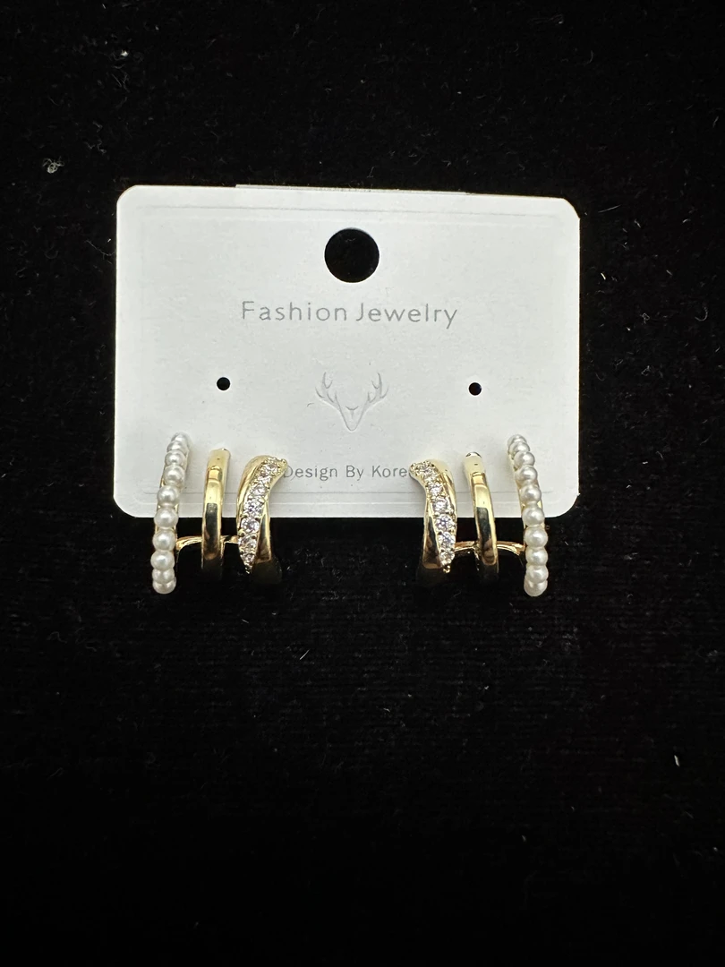 铜合金合成锆石耳饰 QE0029高奢耳饰