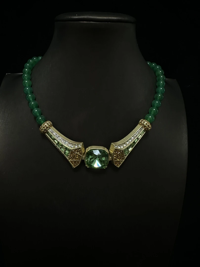 铜合金合成锆石项链 ZXL0176中古项链