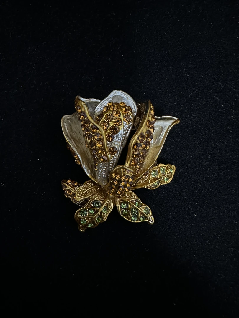 铜合金珐琅胸针 ZX0214中古胸针