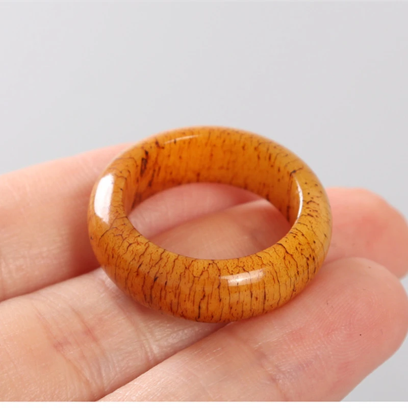 天然牦牛复古圆圈指环跑环精品款骨环