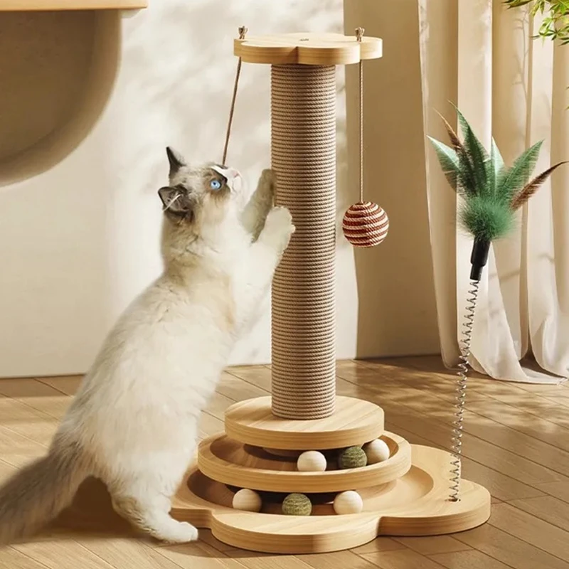 猫抓板耐磨不掉屑猫抓柱剑麻爪板猫咪玩具自嗨解闷立式猫爬架一体