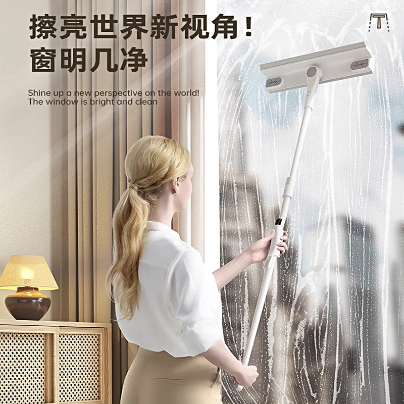 伸缩杆擦玻璃神器擦窗户家用双面高层窗外清洁专用保洁工具刷子