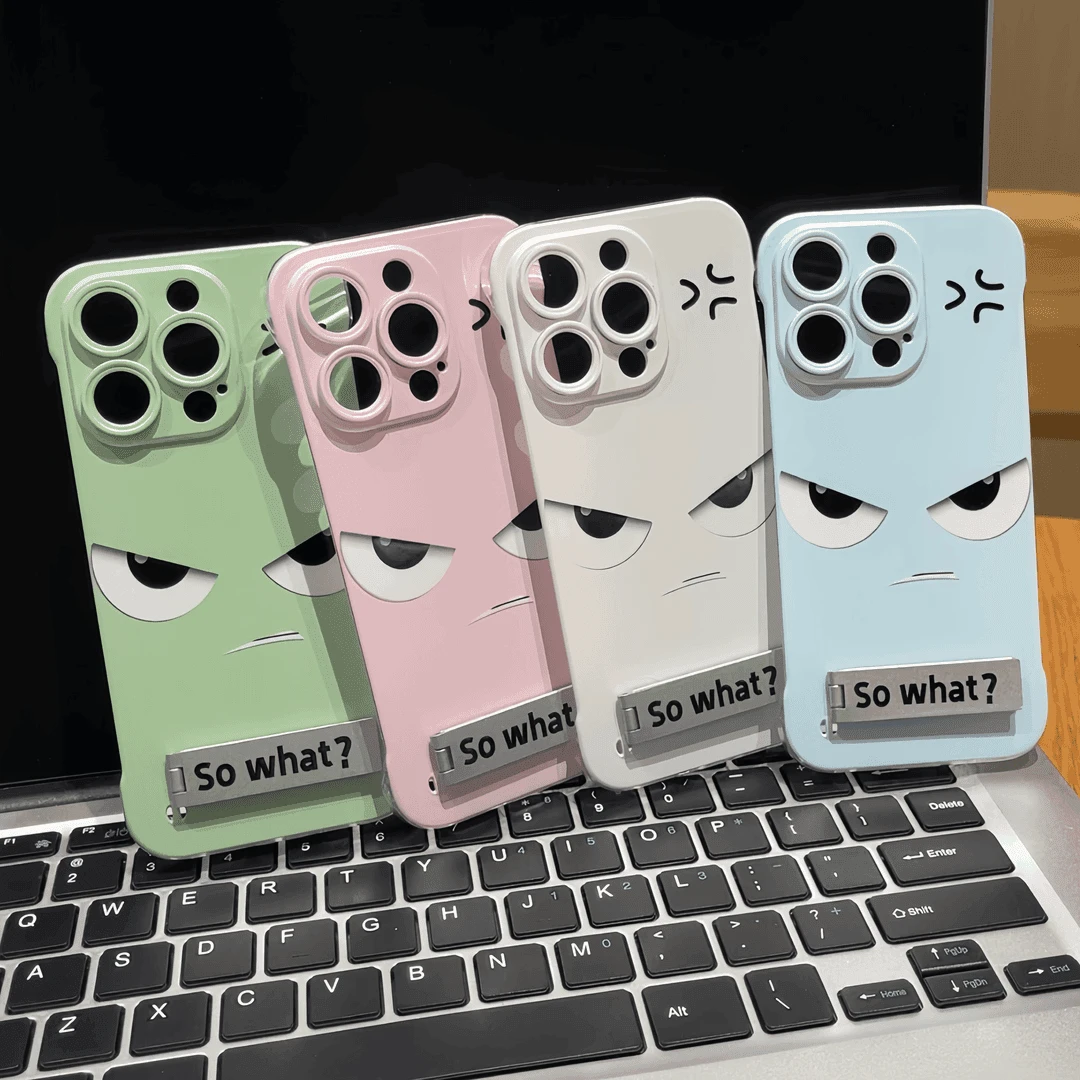 凶凶的表情无边框适用iPhone15苹果14promax手机壳简约