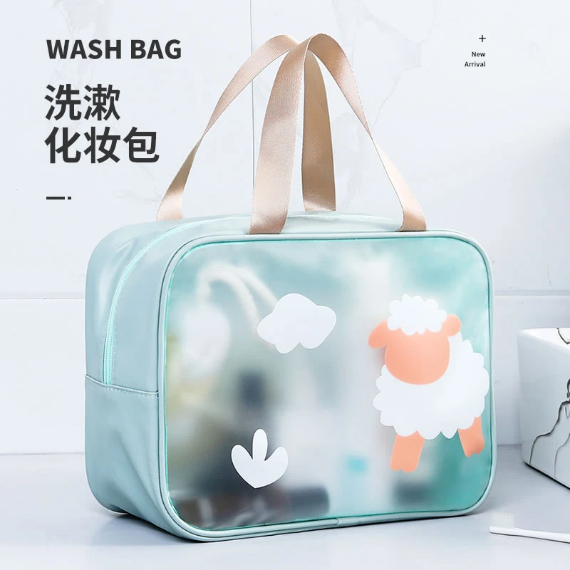 卡通化妆包2023新款防水大容量手提化妆刷收纳包便携旅行洗漱包袋
