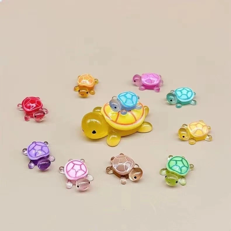 【直播拆拆中号】Diy树脂微景可爱夜光小乌龟对对碰创意手工摆件品