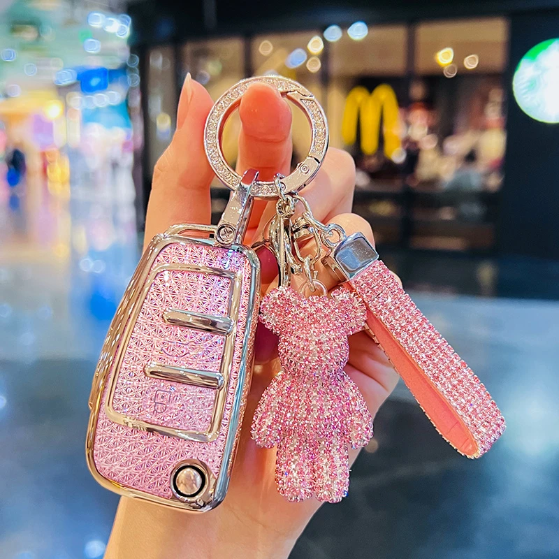 专用奥迪q3钥匙套汽车a3女士q2l可爱q7高端a6老款a1折叠tt壳扣包