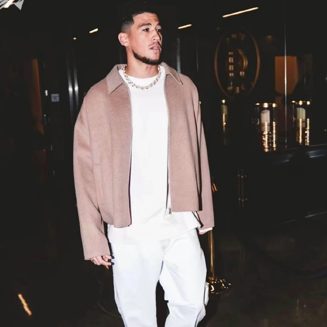 秋冬100%澳洲羊毛双面呢cleanfit夹克简约宽松布克同款潮牌外套