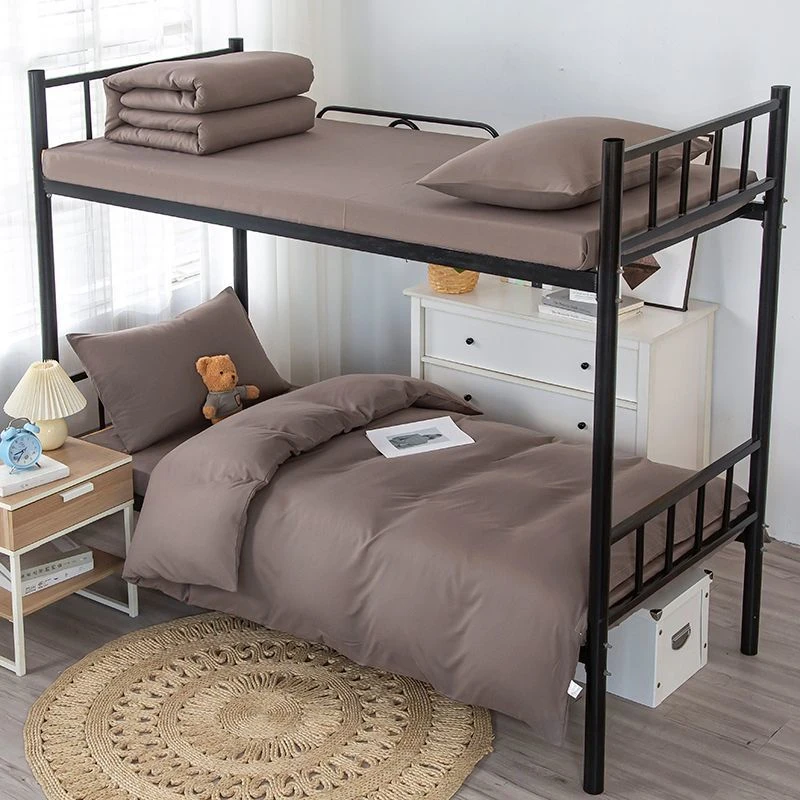 三件套学生宿舍单人床被褥套装床上用品六件套1.2米被子全套灰