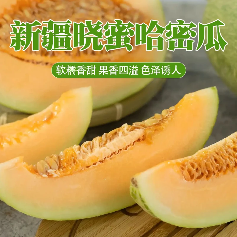 坏果包赔现货新疆晓蜜瓜哈密瓜农产品食用味道香甜可口3-9斤新鲜