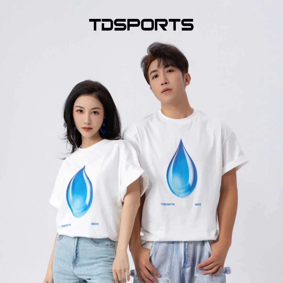 TDSPORTSTD X 0033联名短袖t恤水滴情侣圆领男女同款T3TD2TTX001
